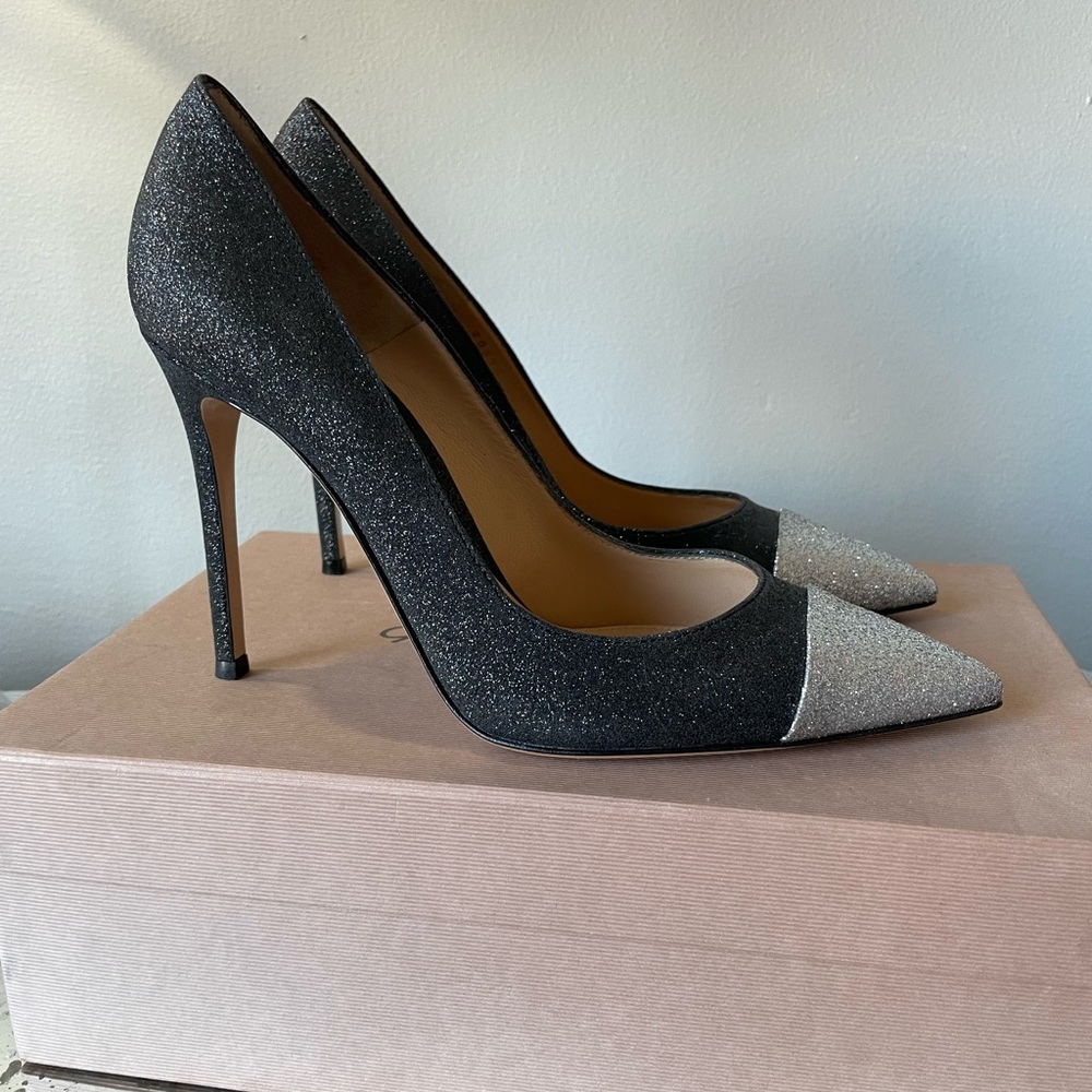 Gianvito Rossi Glitter Pumps SZ 39.5 NIB